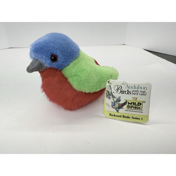 Wild Republic Audubon 2001 Painted Bunting #77336 Plush Backyard Birds Series 1 - Picture 1 of 8